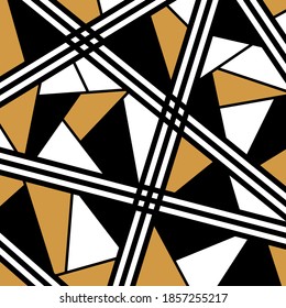 Geometric pattern with  striped background.Vector design for fashion prints and backgrounds.