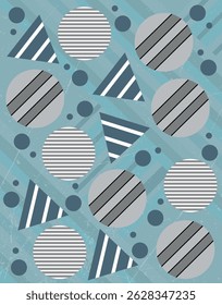 Geometric pattern with striped shapes