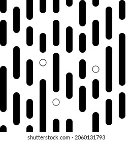 Geometric Pattern With Stripes And Circles. Black And White Modern Poster. Abstract Wall Art. Digital Art Of Interior Decoration For Print. Abstract Geometric Minimal Poster 
