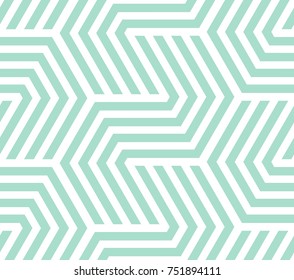 The geometric pattern with stripes . Seamless vector background. Green and white texture. Graphic modern pattern.