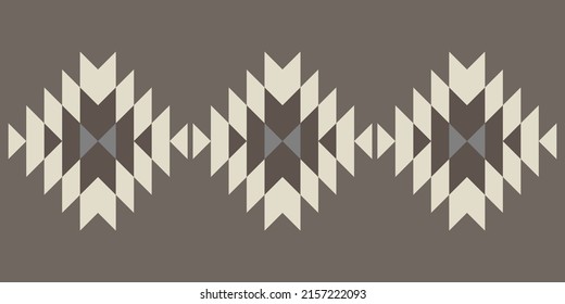 Geometric pattern in the style of Carpathian ornaments of woolen carpets in gray colors.