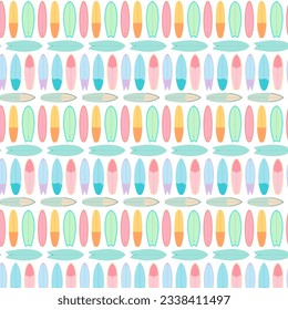 
Geometric pattern. Surfboards seamless pattern on a white background. Background.