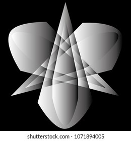 Geometric pattern symbols fractal pentagram astrology stamp label symbol amulet