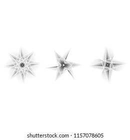 Geometric pattern symbols fractale pentagram astrology stamp label symbol amulet runes