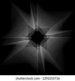 Geometric pattern symbols fractale pentagram astrology stamp label symbol amulet runes