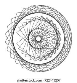 Geometric pattern symbols fractale pentagram astrology stamp label symbol amulet runes