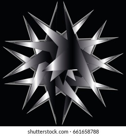 Geometric pattern symmetry pentagram vector EPS10