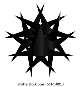 Geometric pattern symmetry pentagram vector EPS10
