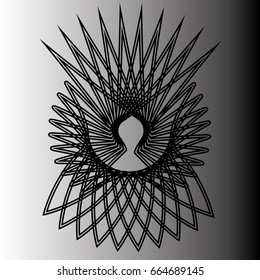 Geometric pattern symmetry symbol fractale pentogramm astrology