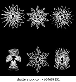 Geometric pattern symmetry symbol fractale pentogramm astrology