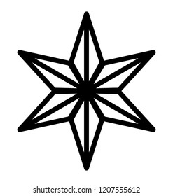 Geometric pattern tattoo star
