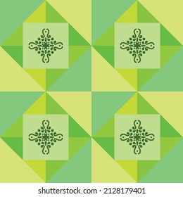 Geometric pattern for textiles with cheerful colors