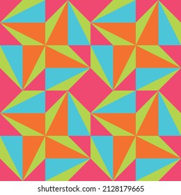 Patrón geométrico para textiles con colores alegres