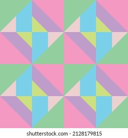 Geometric pattern for textiles with cheerful colors