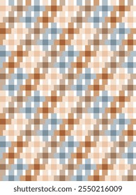 Geometric pattern texture background. Abstract  gray and brown mosaic tile. Variety of multicolored squares.