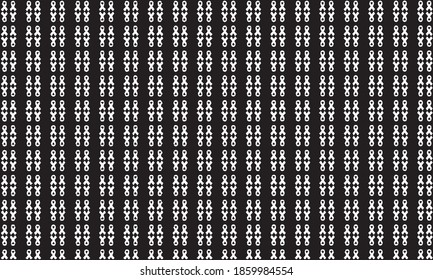 geometric pattern of ties symbol arranged in double columns.