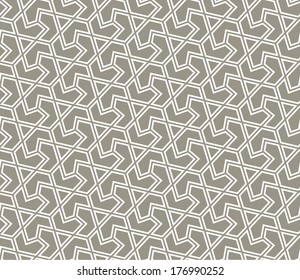  Geometric pattern. Traditional Arabic or Islamic seamless ornament.