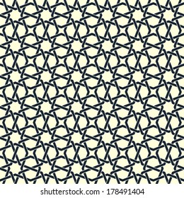  Geometric pattern. Traditional Arabic or Islamic seamless ornament.