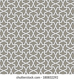  Geometric pattern. Traditional Arabic or Islamic seamless ornament.