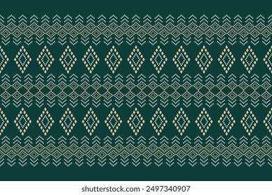 Geometric Pattern Traditional Tribal Style, Pixel Embroidery,Geometric Pattern. Beautiful Background Pattern,Fabric Pattern For Clothes ,Dress,Carpet,Curtain,Sarong,Saree, Scarf,Batik,wallpaper,border