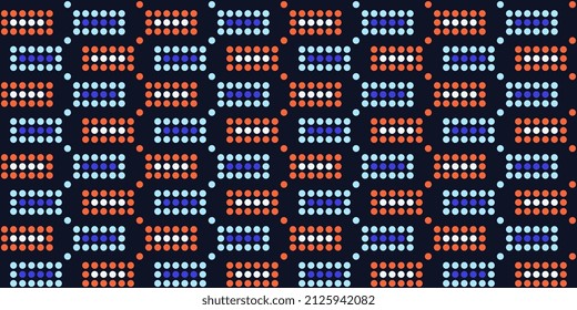 Patrón geométrico moderno colorido puntos abstracto motivo de fondo a la moda. Pequeño elemento lineal diseño moderno de tela lux muestra textil por todo el bloque de impresión. Tendencia del color de la moda del verano de primavera de 2022.