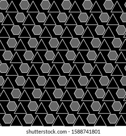 Geometric pattern. Trendy monochrome texture. Flat vector illustration. Graphic design geometric shape.