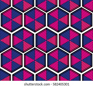 Geometric pattern  with triangle, background vector pattern with rhombus, squares shape can be used for wallpaper, cover fills, web page background, surface textures. Vector linen texture.