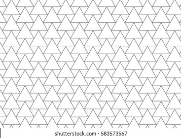Geometric pattern of triangle lines.Vector illustration contained with different sizes of triangles.