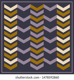 Geometric pattern with triangle motif for fabric, textile, bandanna, scarf, hijab design print