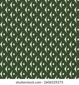 Geometric Pattern - Triangle and Oval Geometric Shapes (Green, Olive, Cream) - Repeating Vector Image; Easily Editable; Endless Design; Colorful lIlustration. Print for Gift Paper, Packaging, etc.