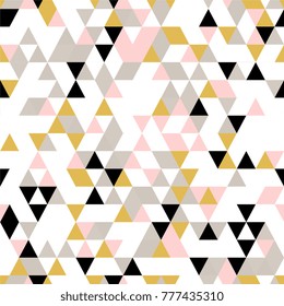 Geometric Pattern. Triangle Seamless Background with Triangle Shapes of Different colors.  Textile, Fabric, Paper, Wallpaper Print Template for Business Broshure,
Cover Book. Template for Your Design