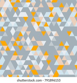 Geometric Pattern. Triangle Seamless Background with Triangle Shapes of Different colors.  Textile, Fabric, Paper, Wallpaper Print Template Magazine, Leaflet, Booklet. Template for Your Design