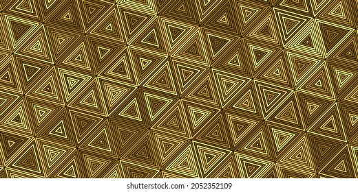 Geometric pattern with triangle stripes diagonal lines. Golden background luxury for rug,carpet,wallpaper,clothing,wrapping,batik,fabric 
