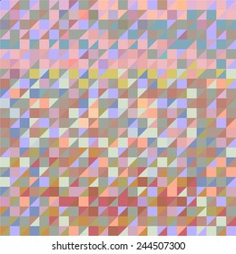 Geometric, pattern, triangles, easy, simple, beige, pink, blue.
