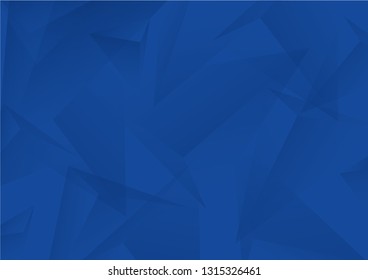 Geometric pattern of triangles, gradient blue.