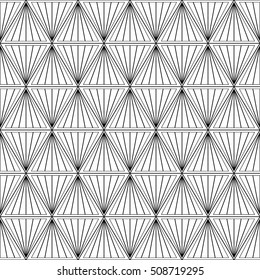 Geometric pattern of triangles on a white background. Black lines. The contours of the forms.