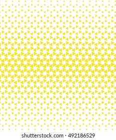 The geometric pattern with triangles. Seamless vector background. Yellow and white texture.