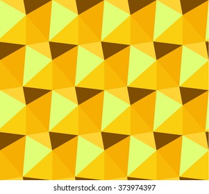 Geometric pattern of triangles. Yellow