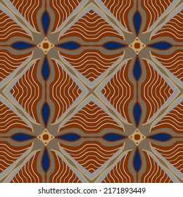 Geometric Pattern with Tribal Shape. Designed in Ikat, Boho, Aztec, Folk, Motif, Gypsy, colorful Arabic Style. Ideal for Fabric Garment, Ceramics, Wallpaper. Vector Illustration