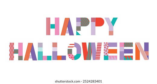 Geometric Pattern Typography for halloween