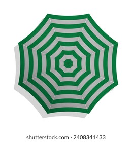 Geometric pattern of an umbrella seen from above