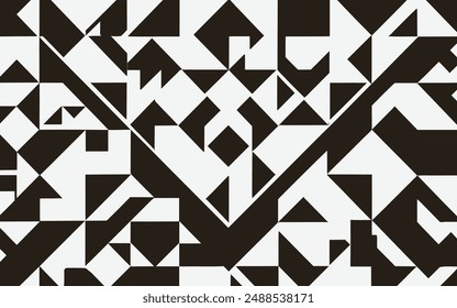 geometric pattern using only triangles and squares