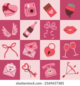 Geometric pattern for Valentine's Day