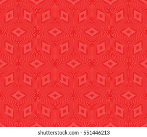 geometric pattern of various cube. vector illustration. red color