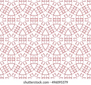 geometric pattern of various shapes. vector illustration. red gradient.