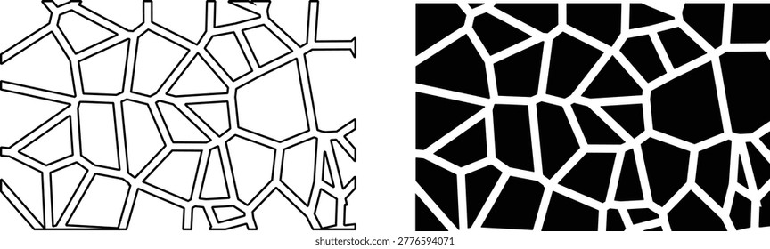 Geometric pattern vector. Architecture CAD hatch pattern set. Modern cellular in both outline and solid fill styles. Background, Mosaic, architectural textures, laser cutting, brick, tile pattern.