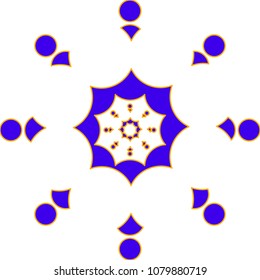 Geometric pattern vector background in blue.