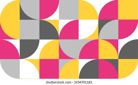 Geometric pattern vector background. Scandinavian abstract colorful vector design. Figure shapes geometry print illustration