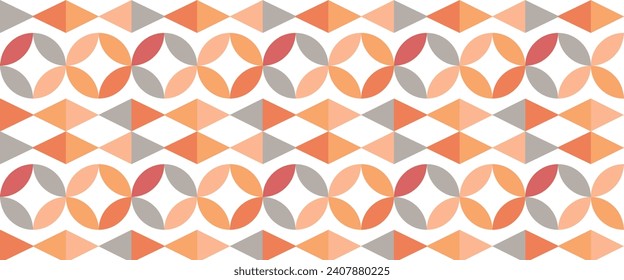 Geometric pattern vector background with Scandinavian abstract color or Swiss geometry prints of rectangles, squares and circles shape design