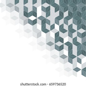 Geometric Pattern vector. Blue graphic design background.